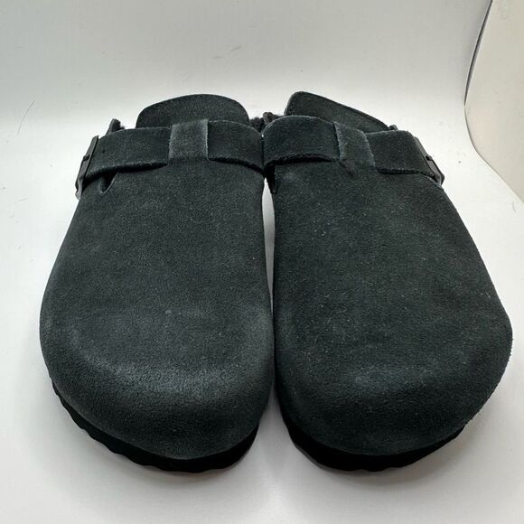 CUSHIONAIRE Women's Cork Footbed Clog with Genuine Leather Upper, Faux Fur Linin - Picture 2 of 7